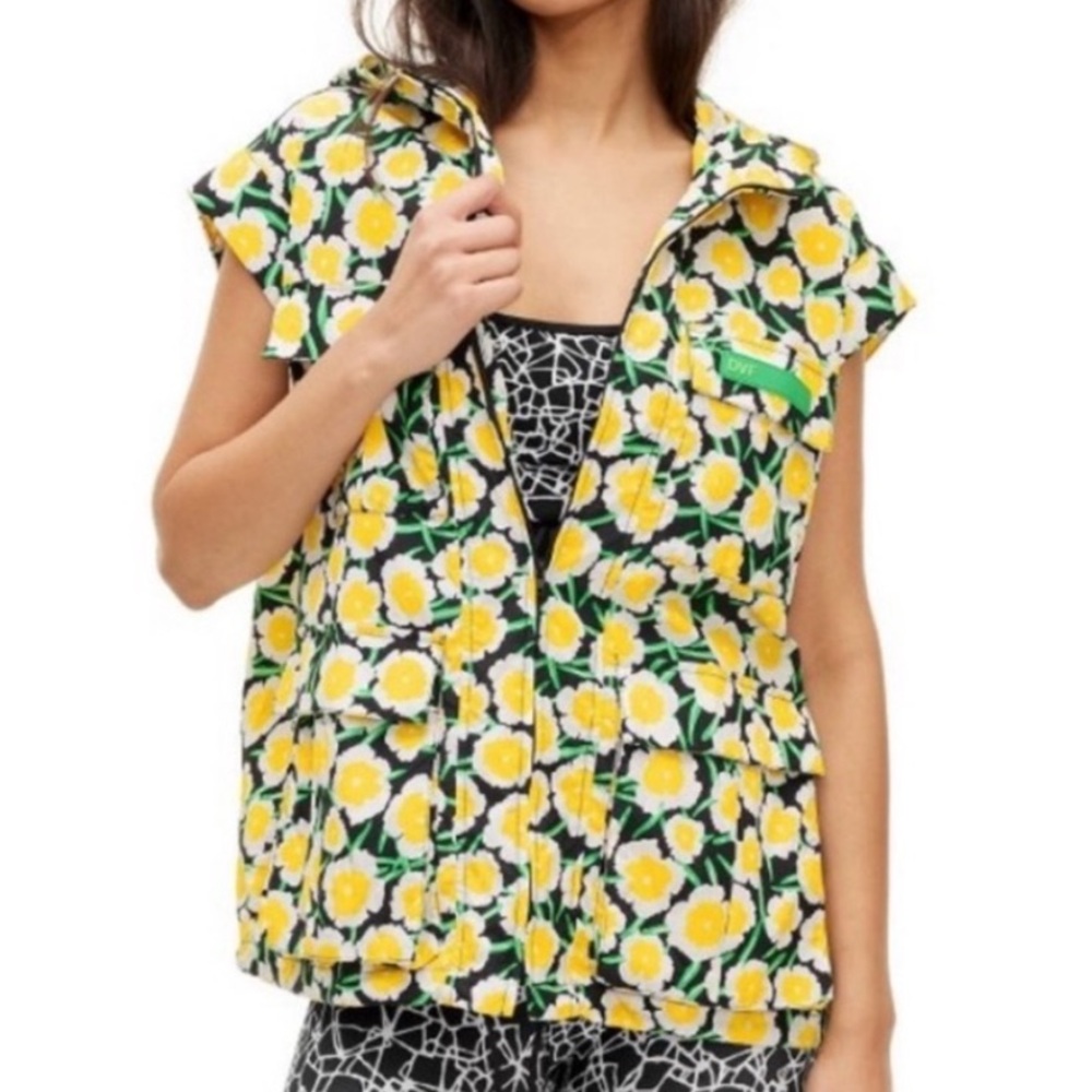 NWT Diane von Furstenberg X Target Packable Poppy Hooded Vest Size:XS